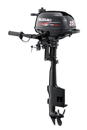 Извънбордов двигател Suzuki DF2.5 L (Дълъг ботуш, Ръчен стартер, Ръчно управление)