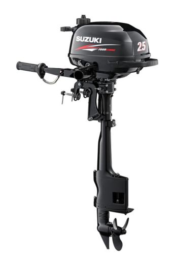 Извънбордов двигател Suzuki DF2.5 L (Дълъг ботуш, Ръчен стартер, Ръчно управление)