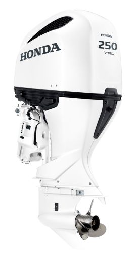 Извънбордов двигател Honda BF250D XDU бял NH565 (250к.с. V6 VTEC Супер дълъг ботуш, Ел. стартер, Електрическо вдигане, DBW Електронно дистанционно управление)