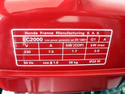 Генератор Honda EC2000 2.0 kW