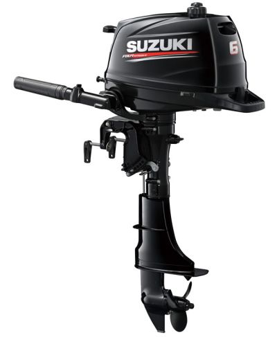 Извънбордов двигател Suzuki DF6A S (Къс ботуш, Ръчен стартер, Ръчно управление, без алтернатор)