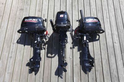 Извънбордов двигател Suzuki DF6A S (Къс ботуш, Ръчен стартер, Ръчно управление, без алтернатор)