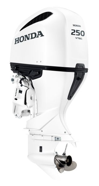 Извънбордов двигател Honda BF250D XDU бял NH565 (250к.с. V6 VTEC Супер дълъг ботуш, Ел. стартер, Електрическо вдигане, DBW Електронно дистанционно управление)