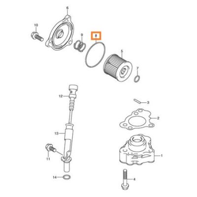 О-пръстен за капачка маслен филтър за DF8A-DF20A Suzuki 09280-54001